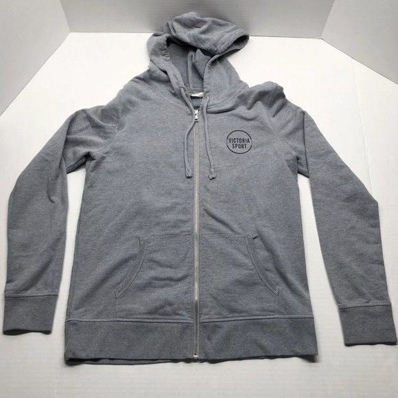 VICTORIA'S SECRET💕Victoria Sport Gray Zip-up Sweater - Picture 2 of 4